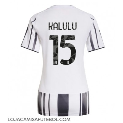 Camisa de Futebol Juventus Pierre Kalulu #15 Equipamento Principal Mulheres 2025-26 Manga Curta Camisa de Futebol Juventus Pierre Kalulu #15 Equipamento Principal Mulheres 2025-26 Manga Curta